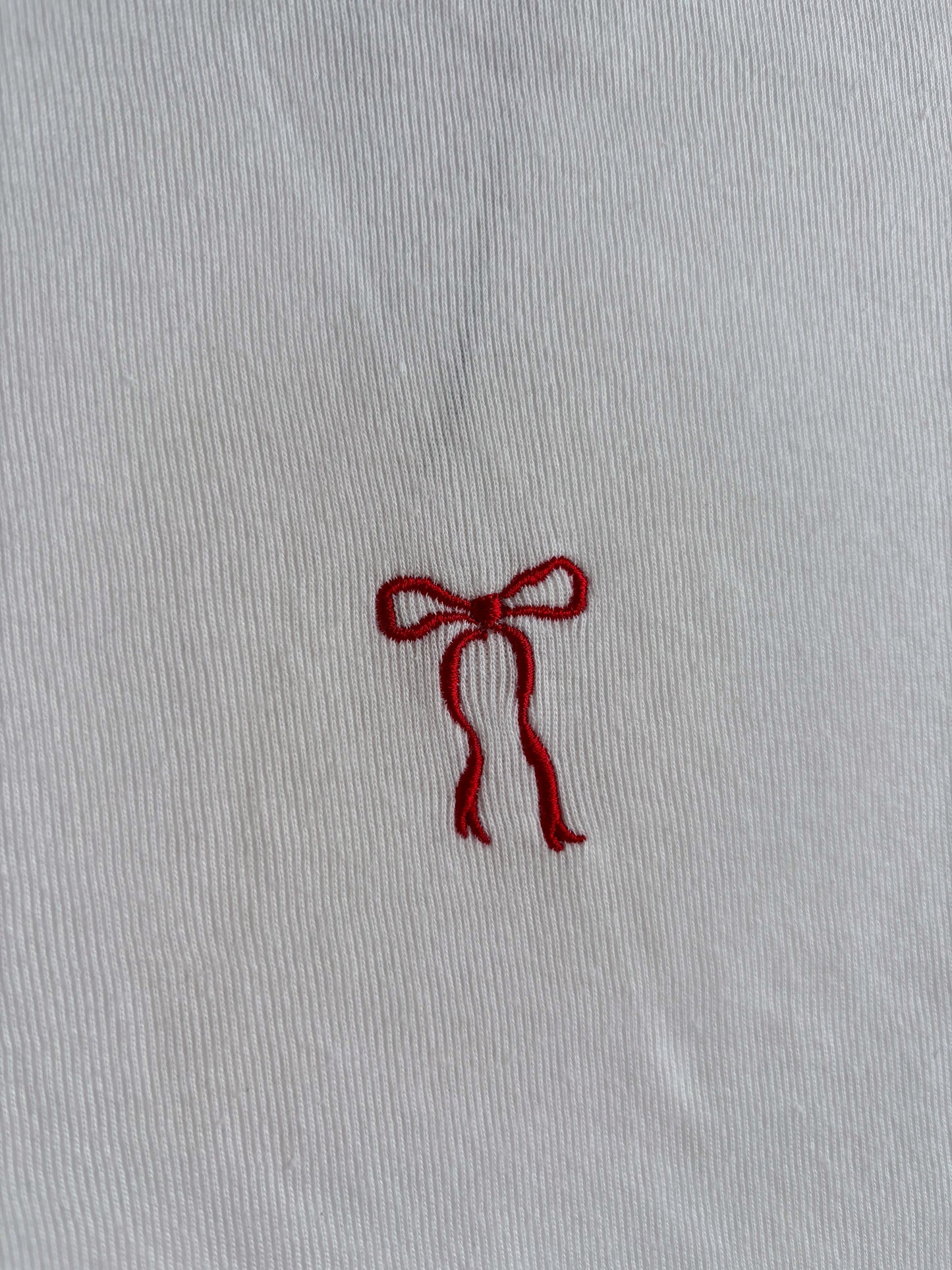 RONRON後背刺繡蝴蝶結上衣(2色)